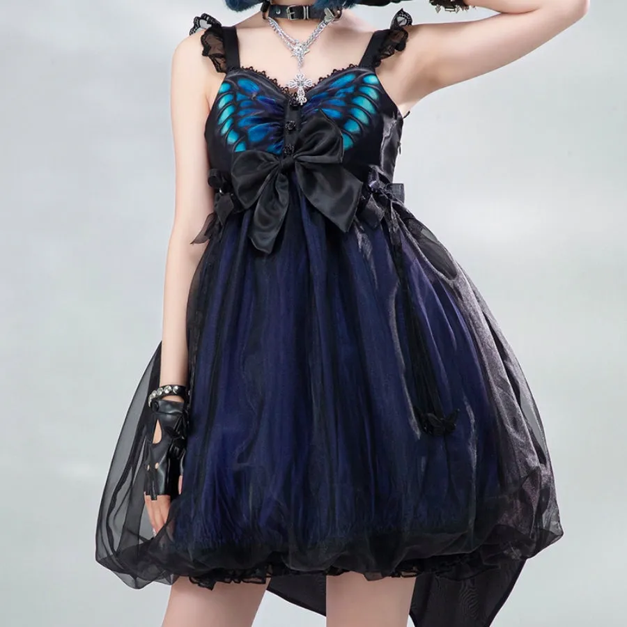 Halloween Lolita Butterfly Princess Ballet Bud Dress