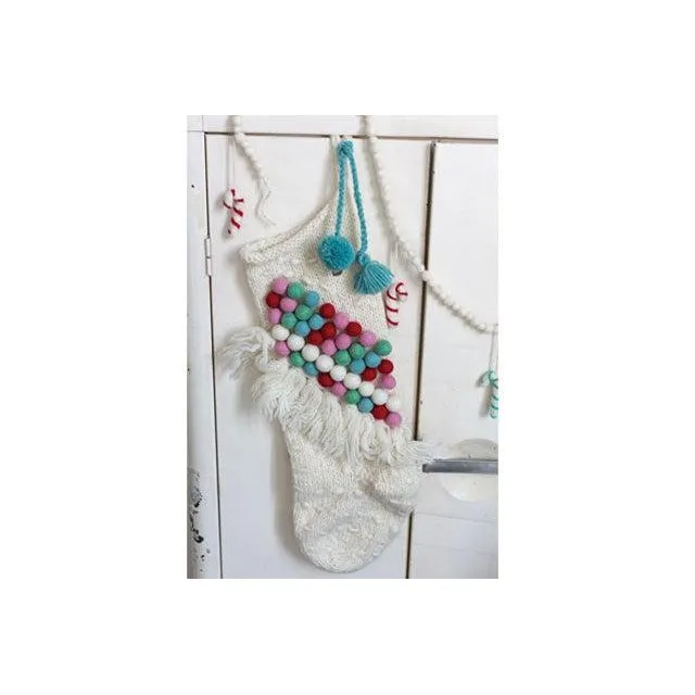 Hand Knit Bon Bon Stocking