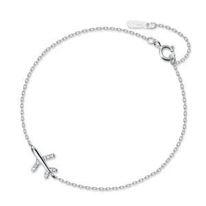 HandMade Aircraft Airplane Bracelet 925 platinum Bracelet Women's Jewelry