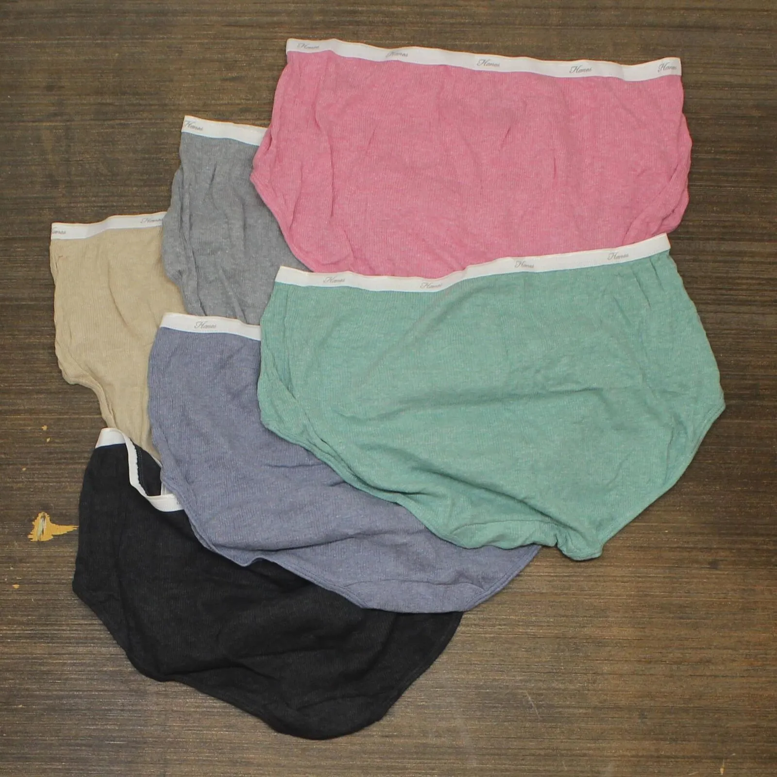Hanes Women's 6pk Cotton Ribbed Heather Briefs P940RH Colors May Vary 9