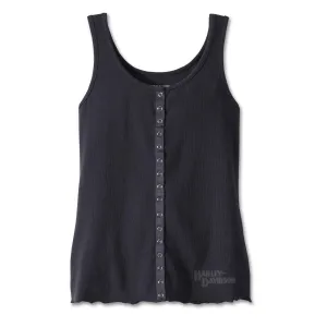 Harley-Davidson® Women's Hometown Bar & Shield Fashion Tank - Black Beauty