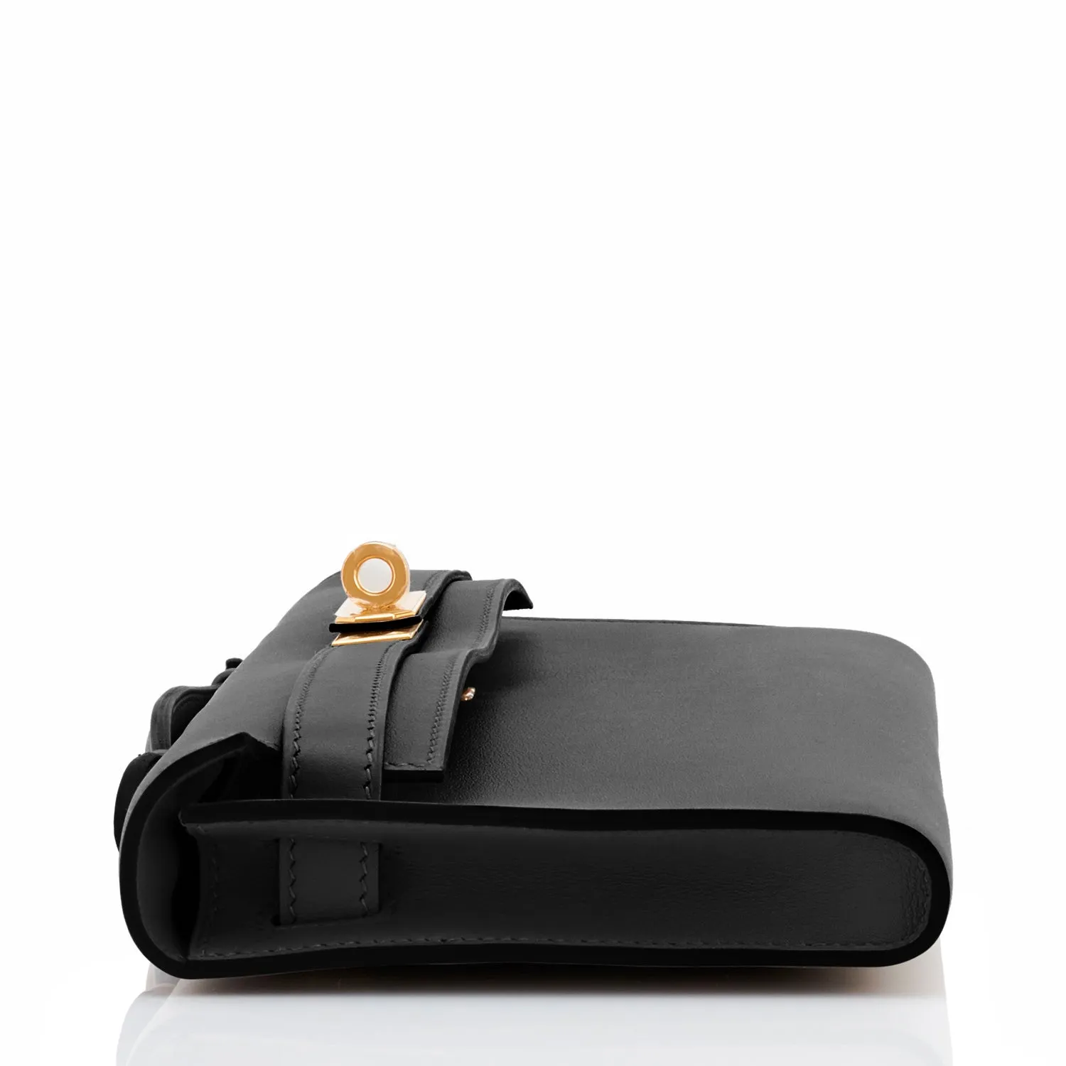Hermes Black Kelly Cut Swift Gold Hardware