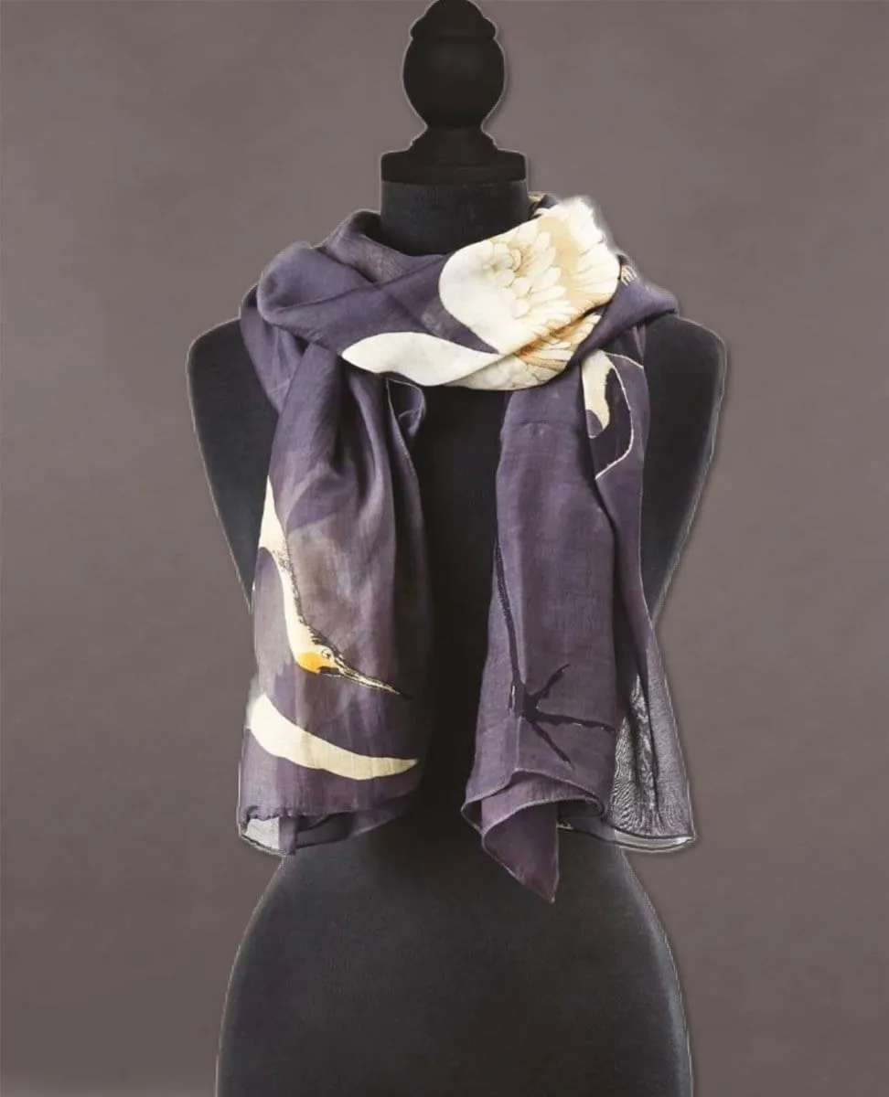 Heron Charcoal Scarf