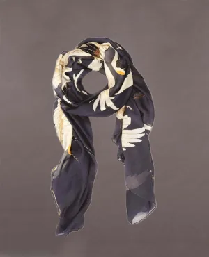 Heron Charcoal Scarf