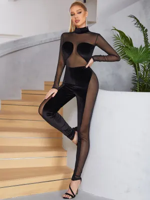 High Waist Suspender Long Suit Pant