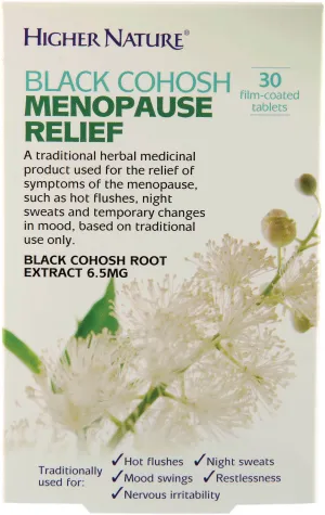 Higher Nature Black Cohosh Menopause Relief 30's