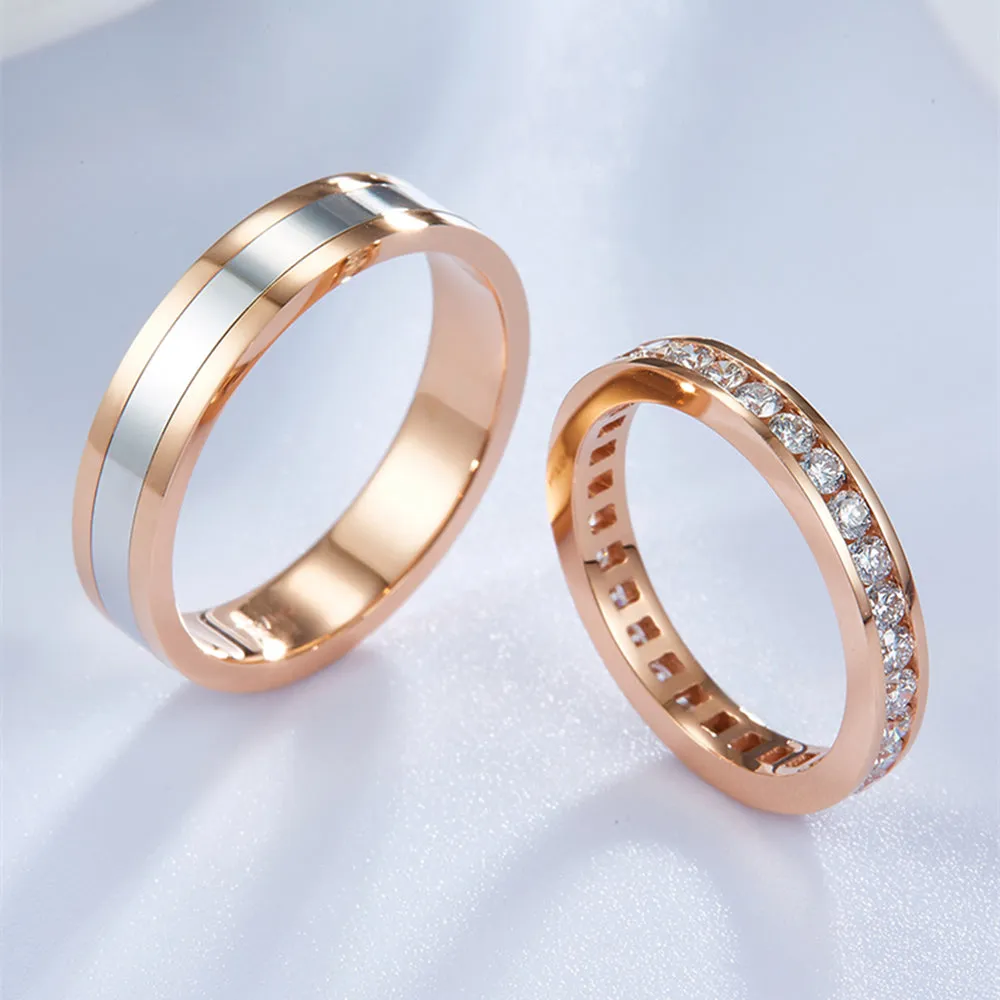 His and Hers Diamond Eternity Wedding Bands
