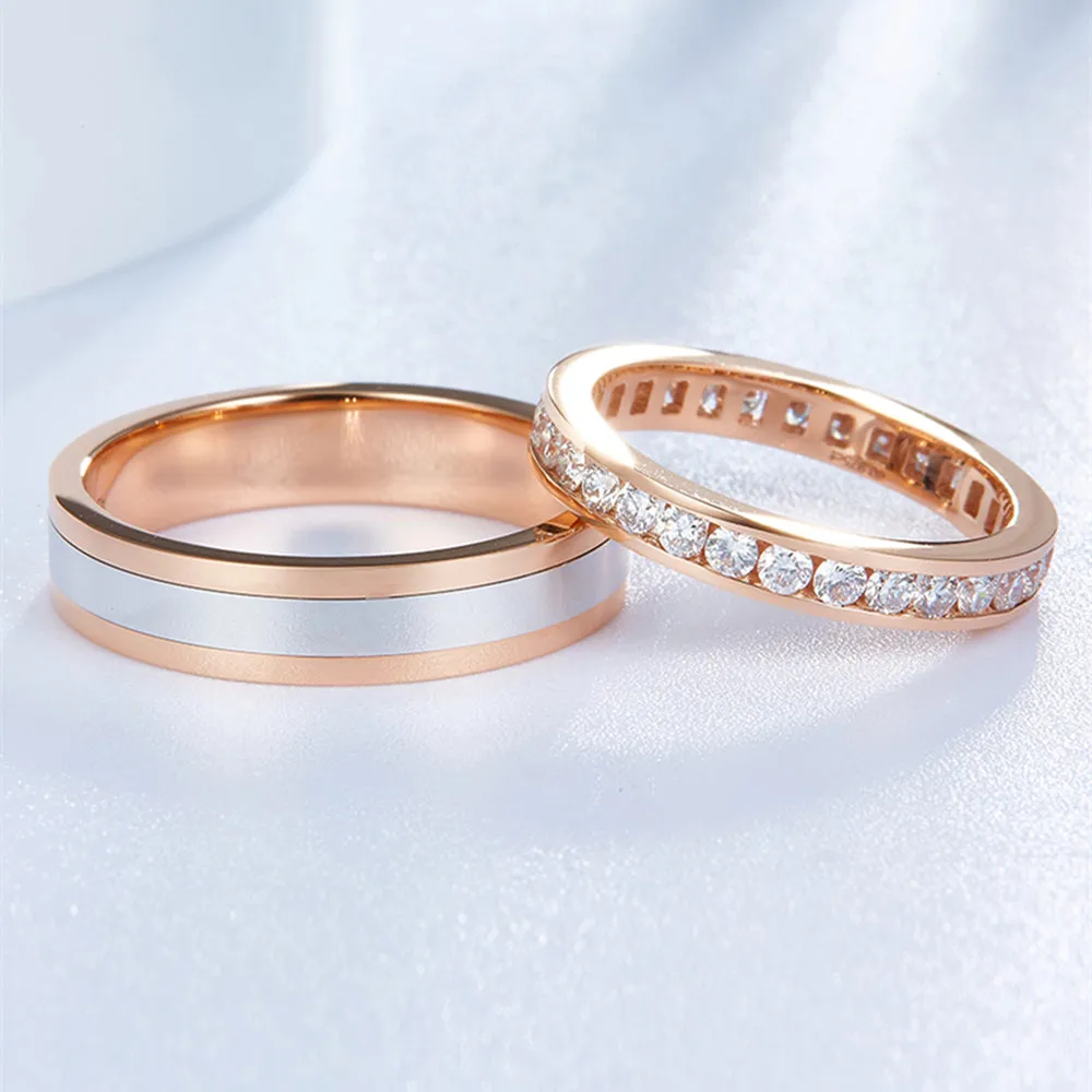 His and Hers Diamond Eternity Wedding Bands