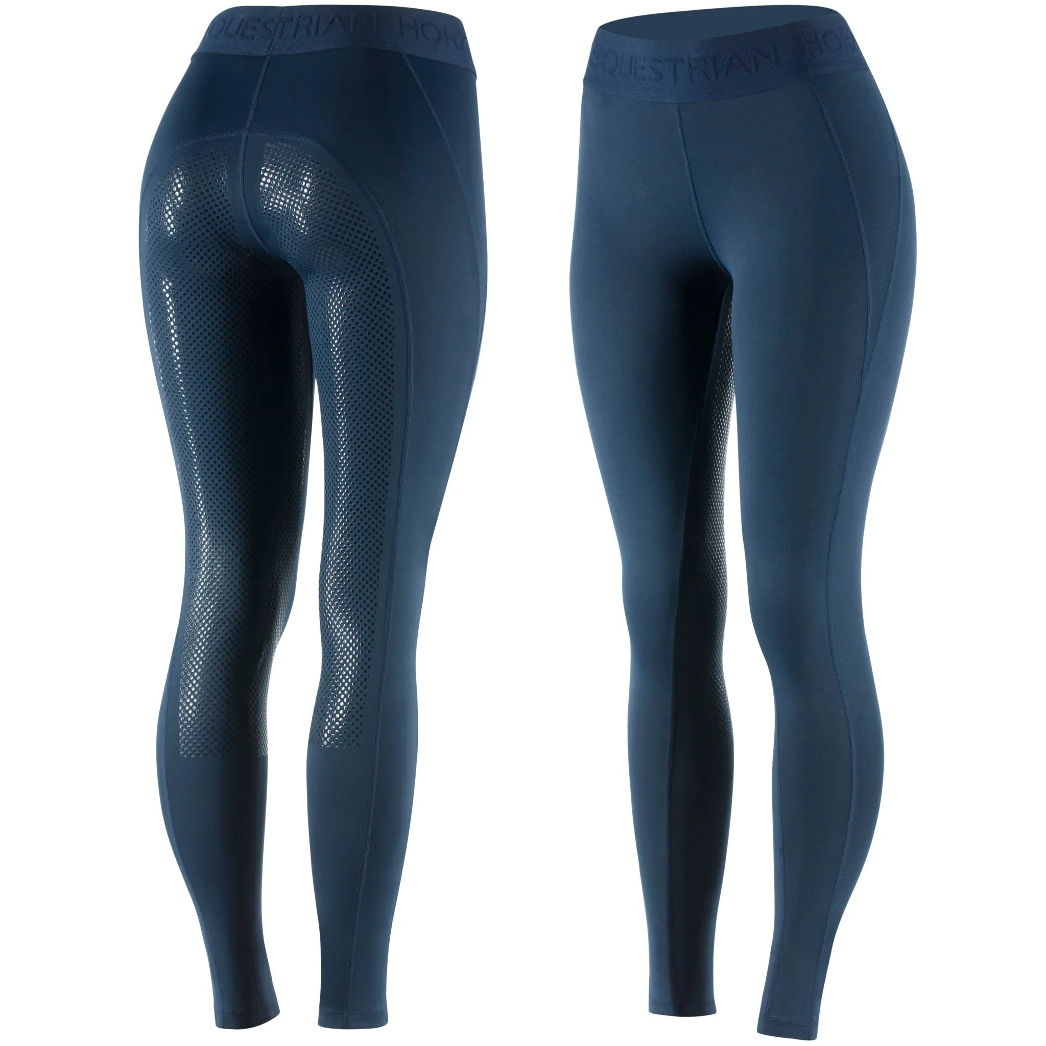 Horze Madison Women's Silicone FS Tights (Navy)