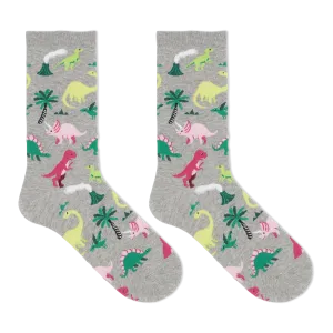 HOTSOX Women's Dinosaurs Crew Socks