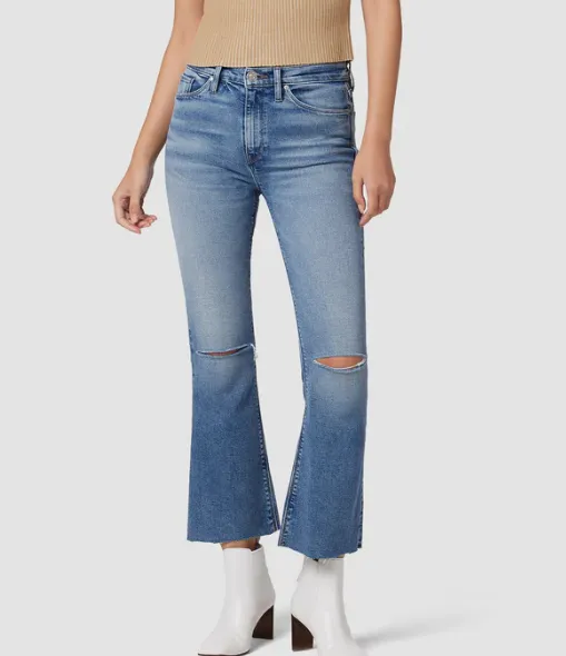 Hudson Barbara High Waist Bootcut Crop - Steady