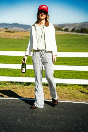 Hudson Lounge Pant - Azure Blue Gingham