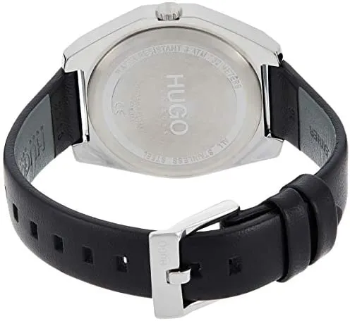Hugo Boss Women's Black Dial Black Leather Watch - 1540022