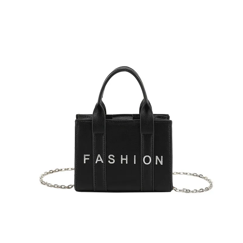 insNew2023Mini Fashion English Letters Korean Style Women's Children's Portable Hand-Carrying Crossbody Bag Women's Bag