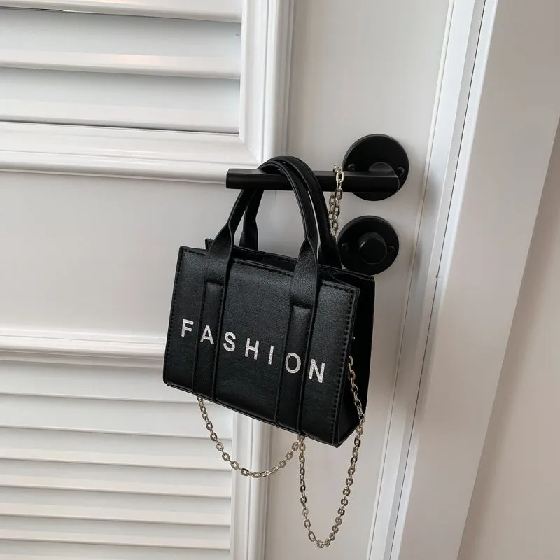 insNew2023Mini Fashion English Letters Korean Style Women's Children's Portable Hand-Carrying Crossbody Bag Women's Bag