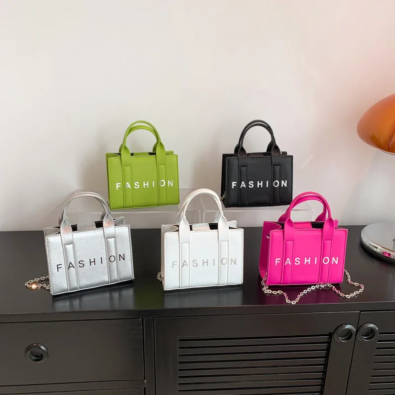 insNew2023Mini Fashion English Letters Korean Style Women's Children's Portable Hand-Carrying Crossbody Bag Women's Bag