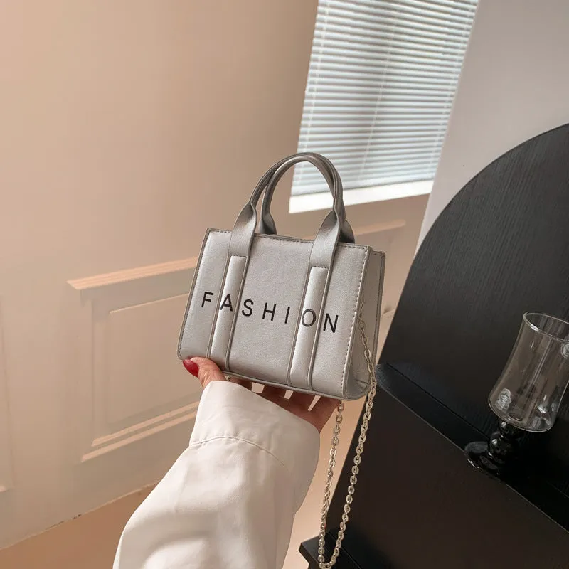 insNew2023Mini Fashion English Letters Korean Style Women's Children's Portable Hand-Carrying Crossbody Bag Women's Bag