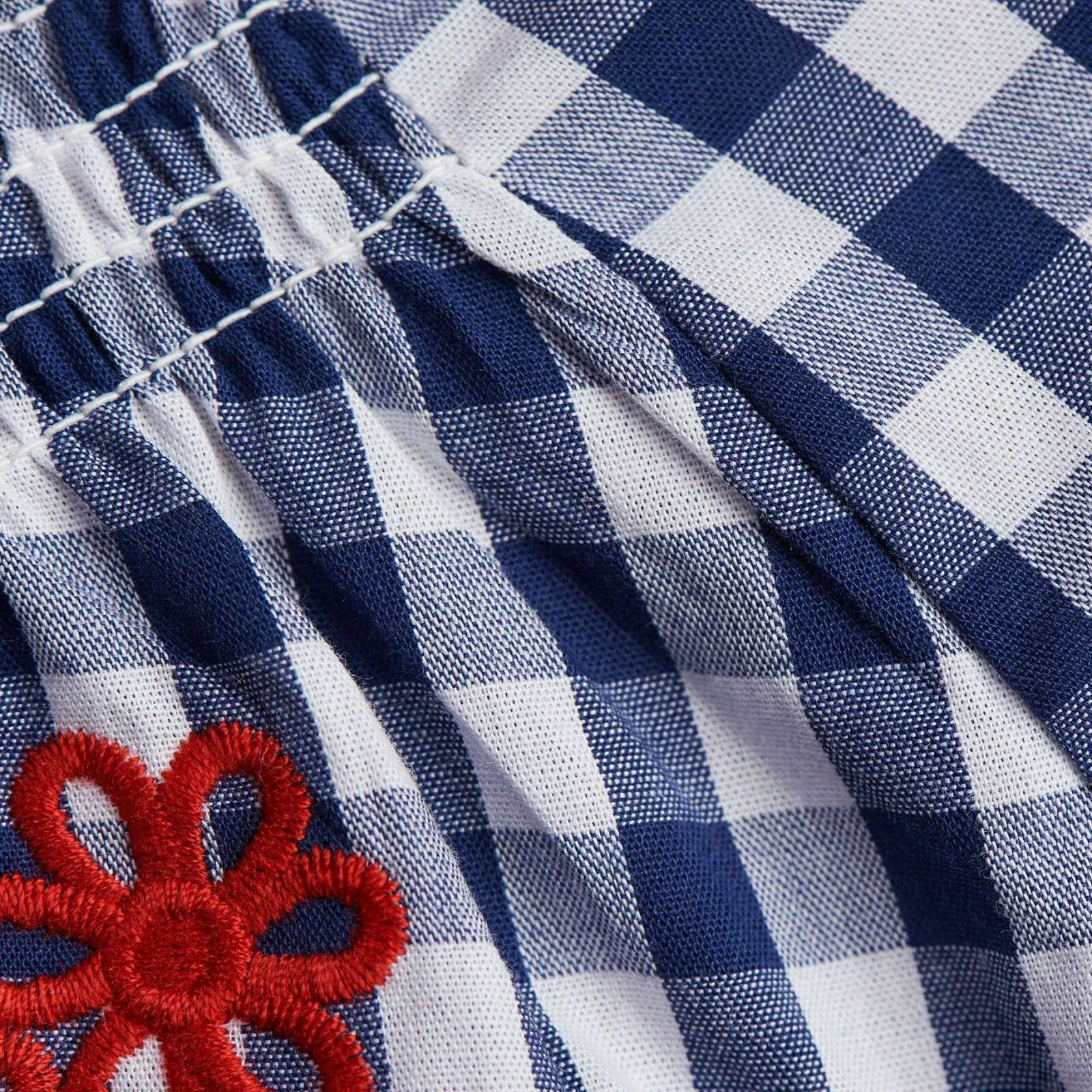 Isaac Mizrahi Live! Women's Gingham Top With Embroidery