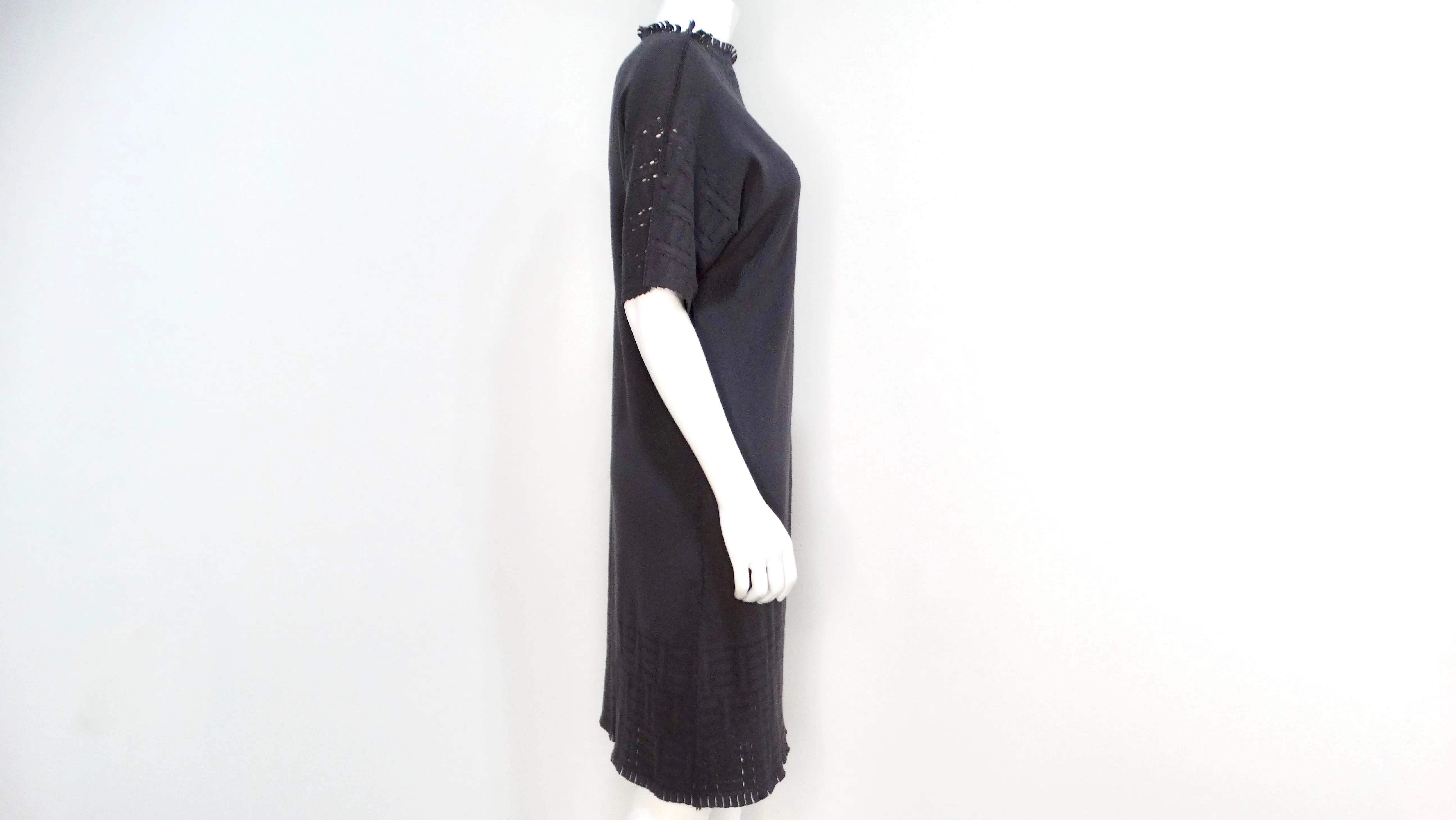Issey Miyake A-POC Grey Knit T-Shirt Dress