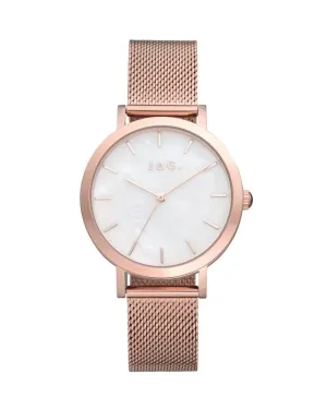 Jag Olivia White and Rose Gold Women's Watch J2561A