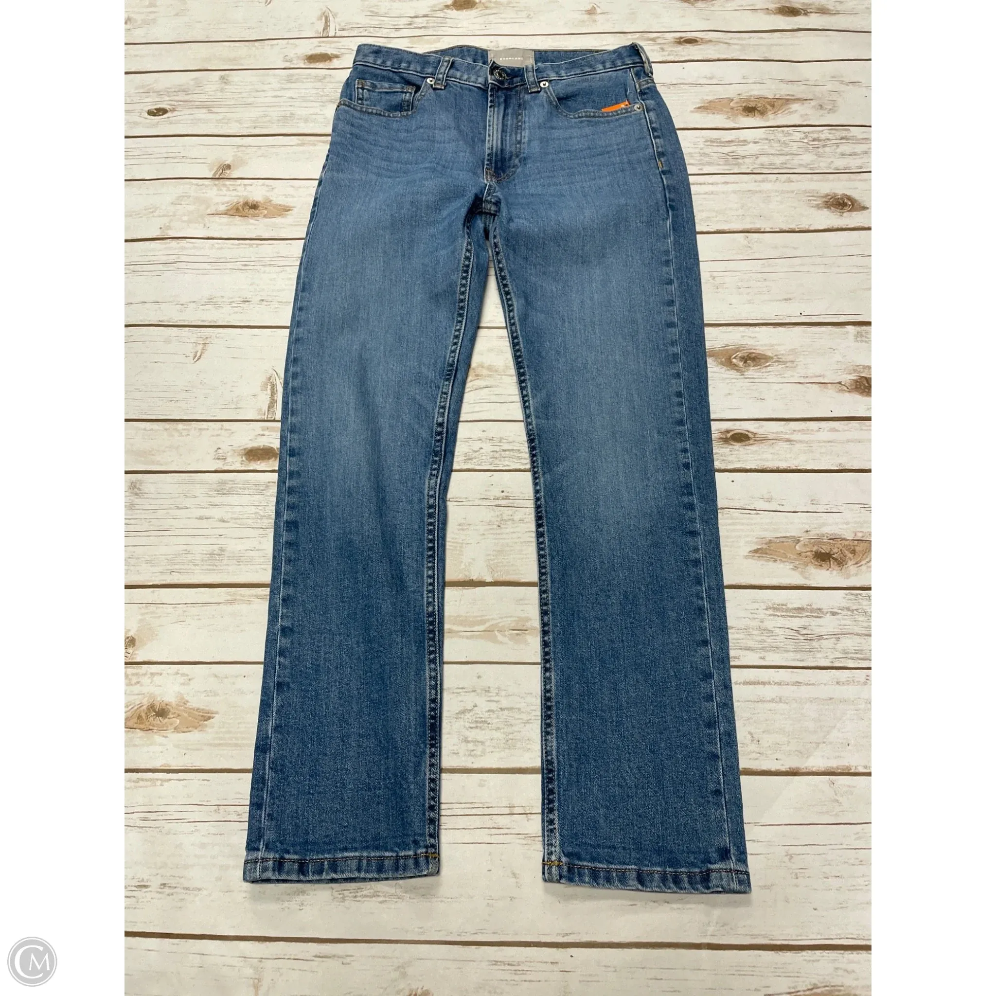 Jeans Straight By Everlane In Blue Denim, Size: 0