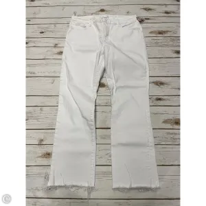 Jeans Straight By Good American In White Denim, Size: 12