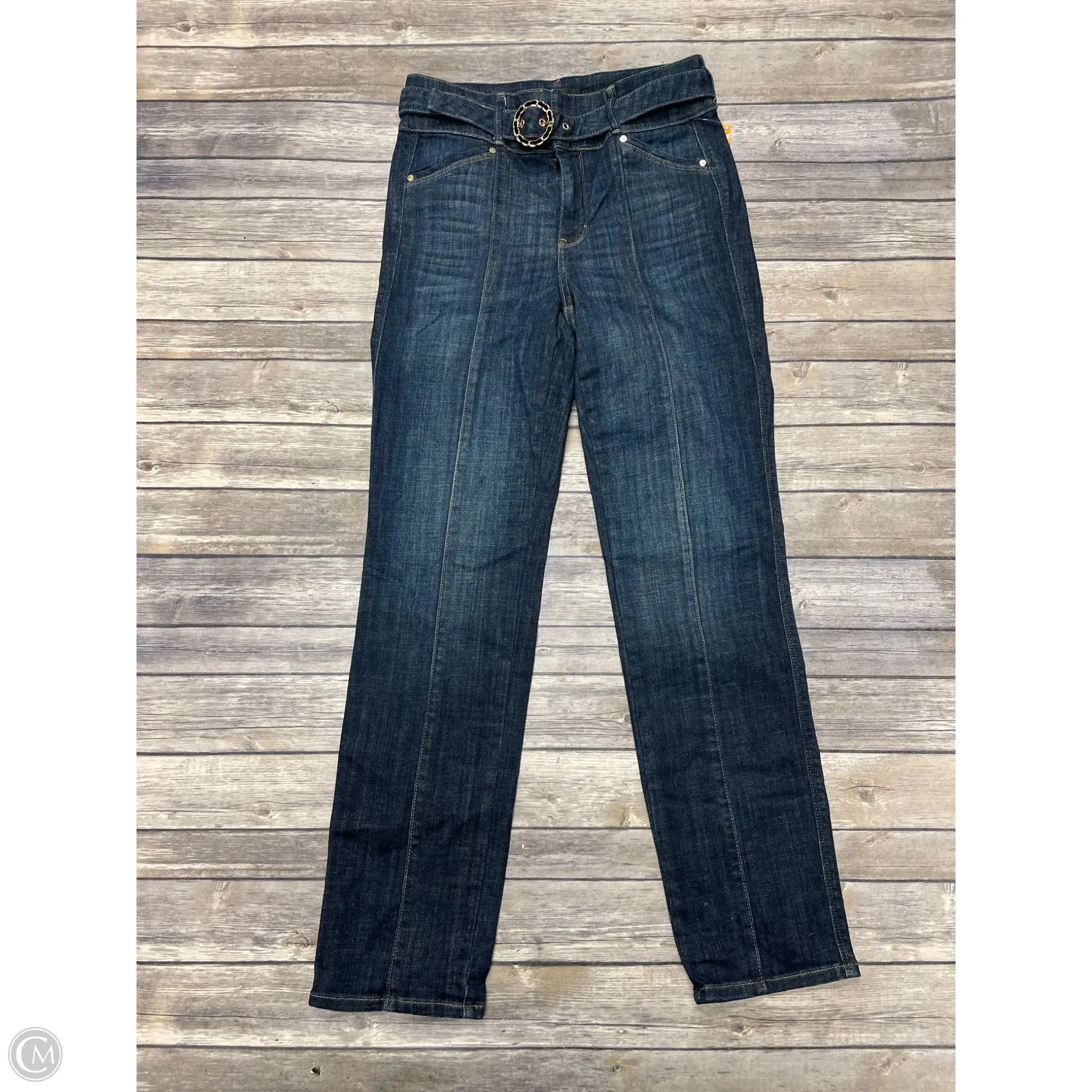 Jeans Straight By White House Black Market In Blue Denim, Size: 4