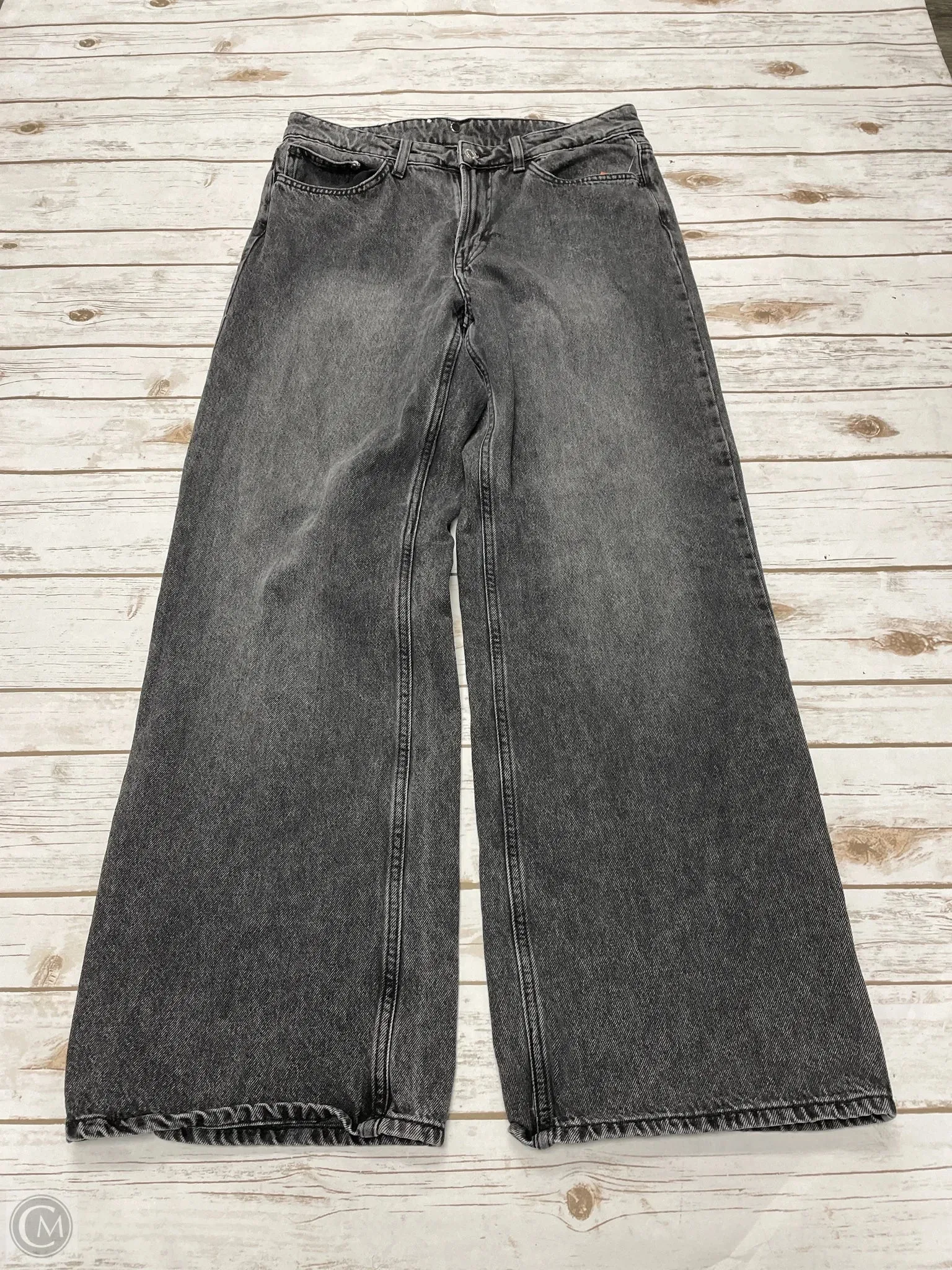 Jeans Wide Leg By Cme In Black, Size: 10