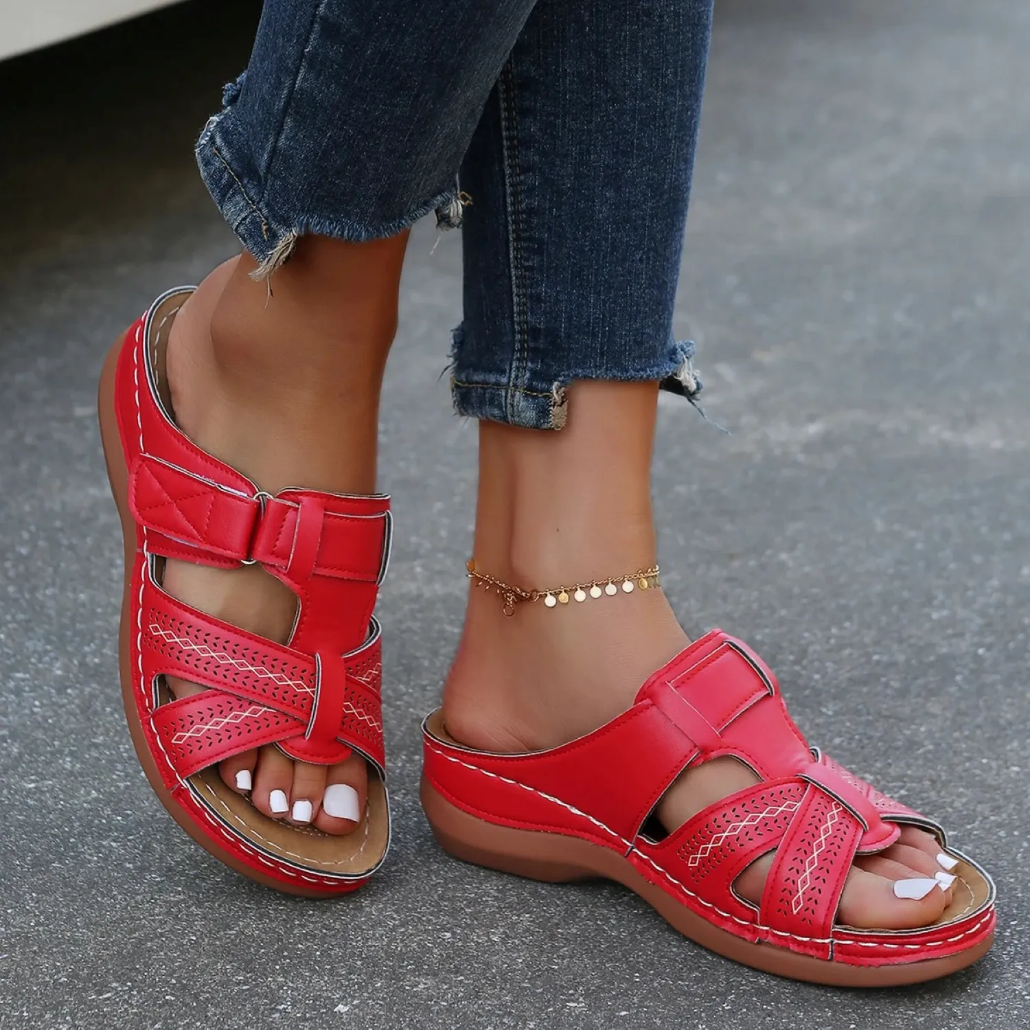 Jenni® | Orthopedic Leather Sandal For Women With Open Toe