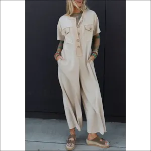 Jet Stream Patchwork Pocket Jumpsuit