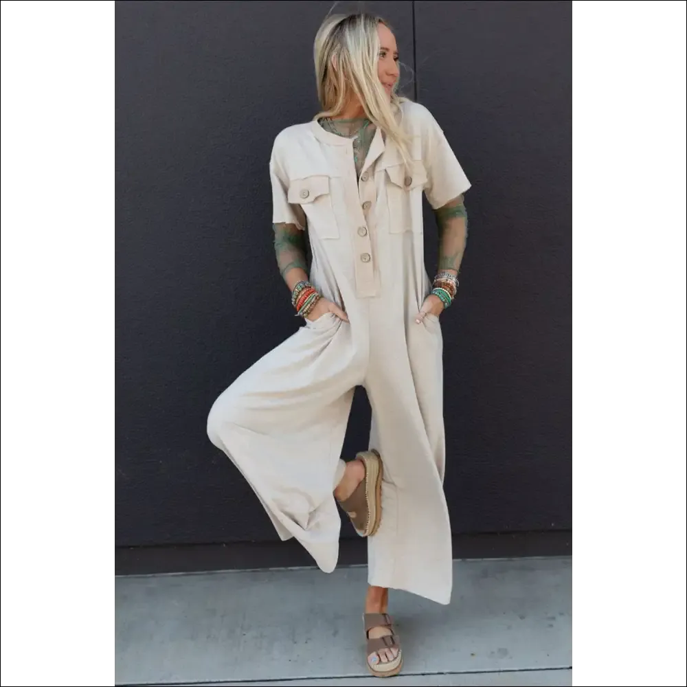 Jet Stream Patchwork Pocket Jumpsuit