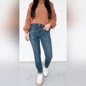 Judy Blue HR Vintage Wash Pocket Relaxed Jeans Slim Straight Skinny Various NEW