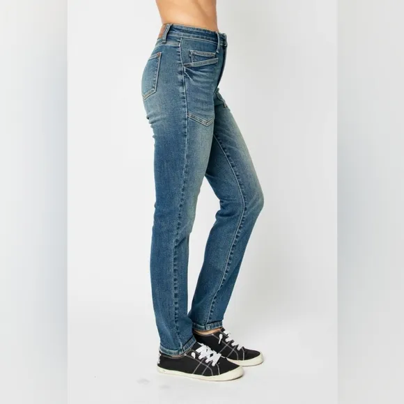 Judy Blue HR Vintage Wash Pocket Relaxed Jeans Slim Straight Skinny Various NEW