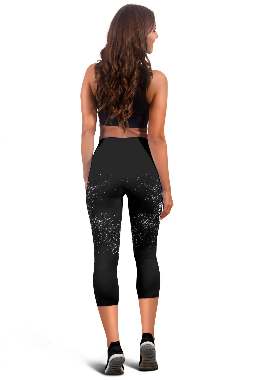 Jumping Horse Black Women's Capris