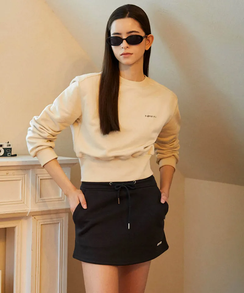 KANDINI Sweat Mini Skirt - Charcoal