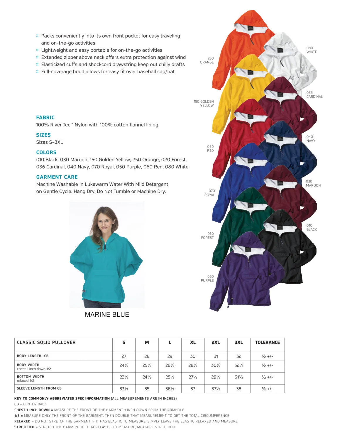 Kappa Alpha Theta Classic Solid Pullover Windbreaker - Lined