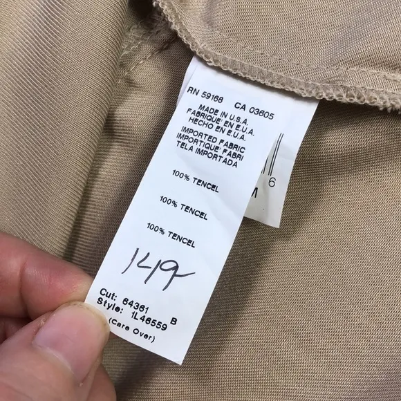 Karen Kane Womens Beige Button Down Jacket M