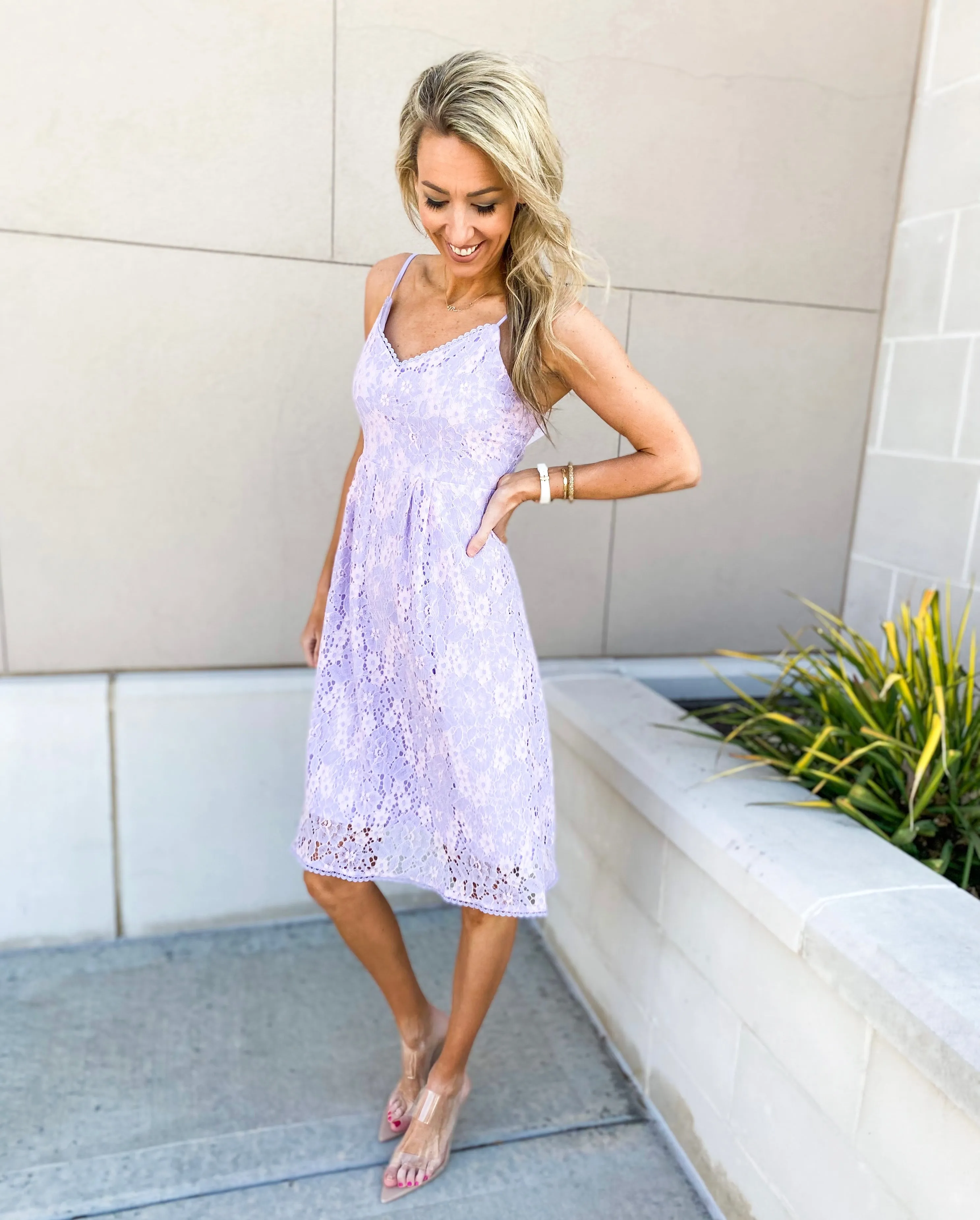 Kasey Floral Lace Midi Dress