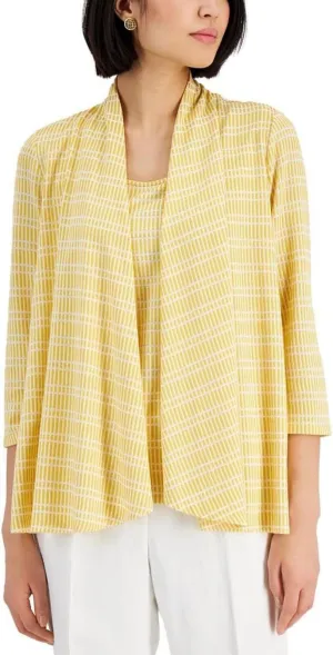 Kasper Womens Open Front Layering Cardigan 10823748