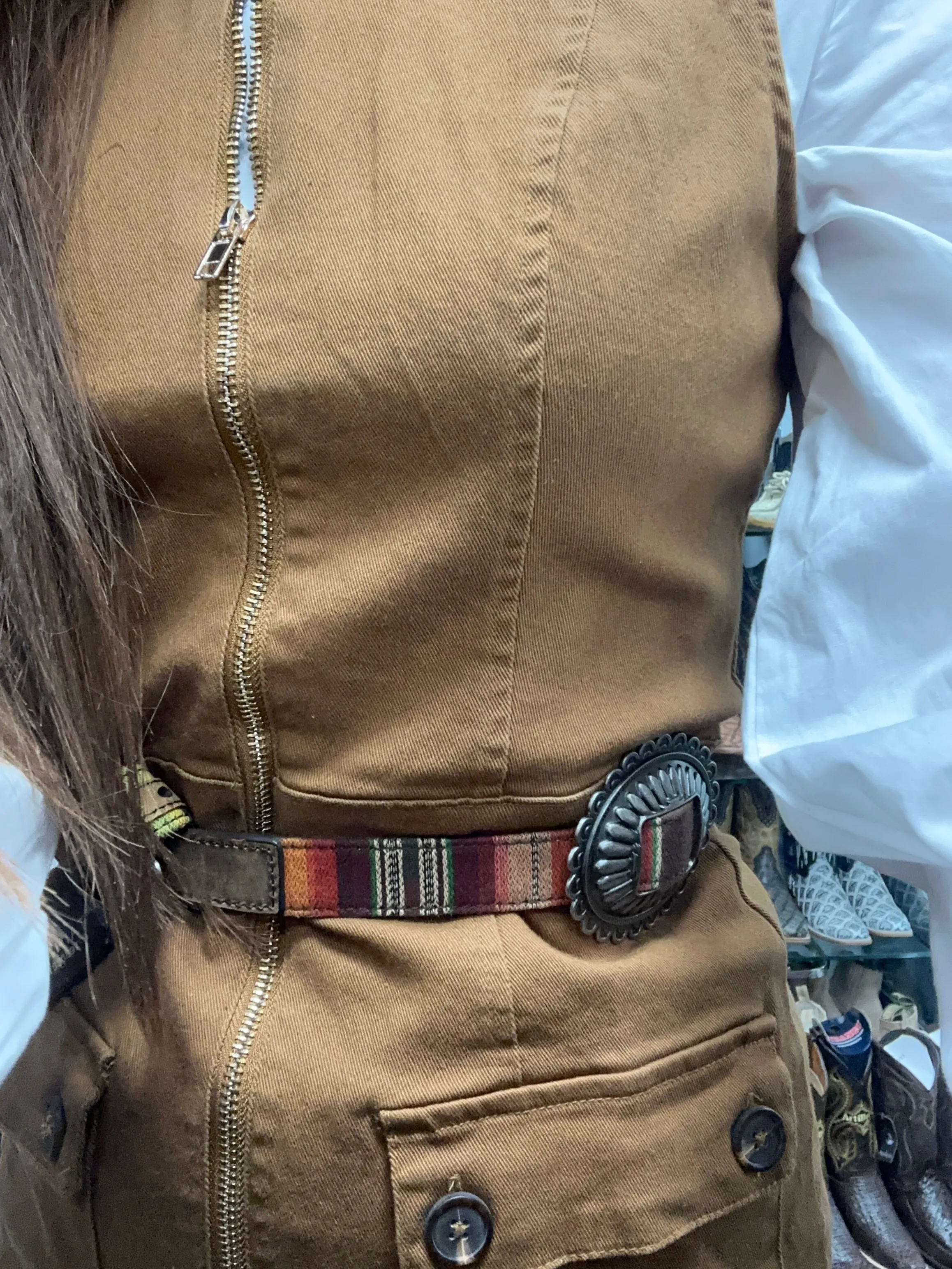 Kheiry Brown Denim Dress