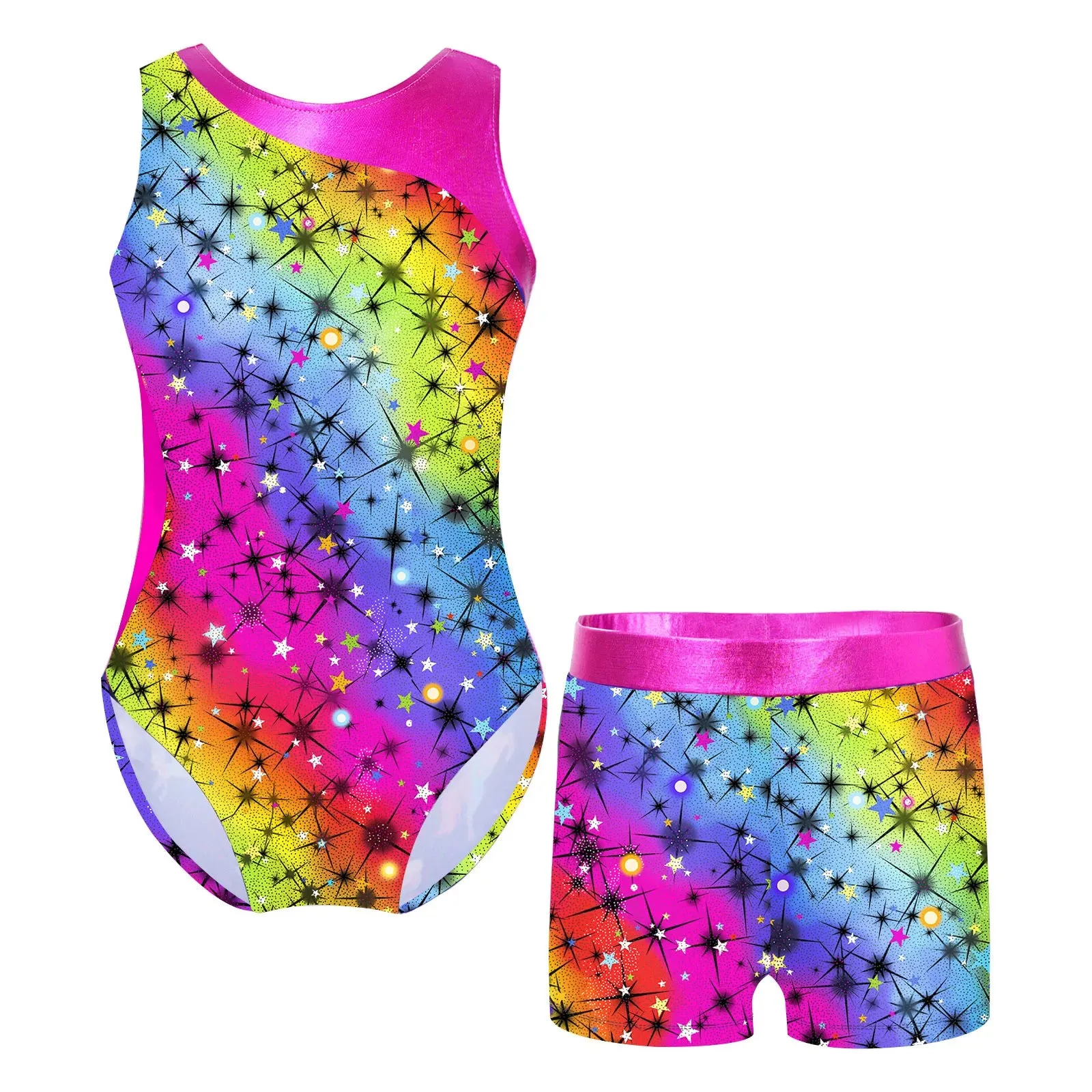 Kids Girl Ballet Dance Gymnastic Leotard with Shorts: Versatile Performance Wear