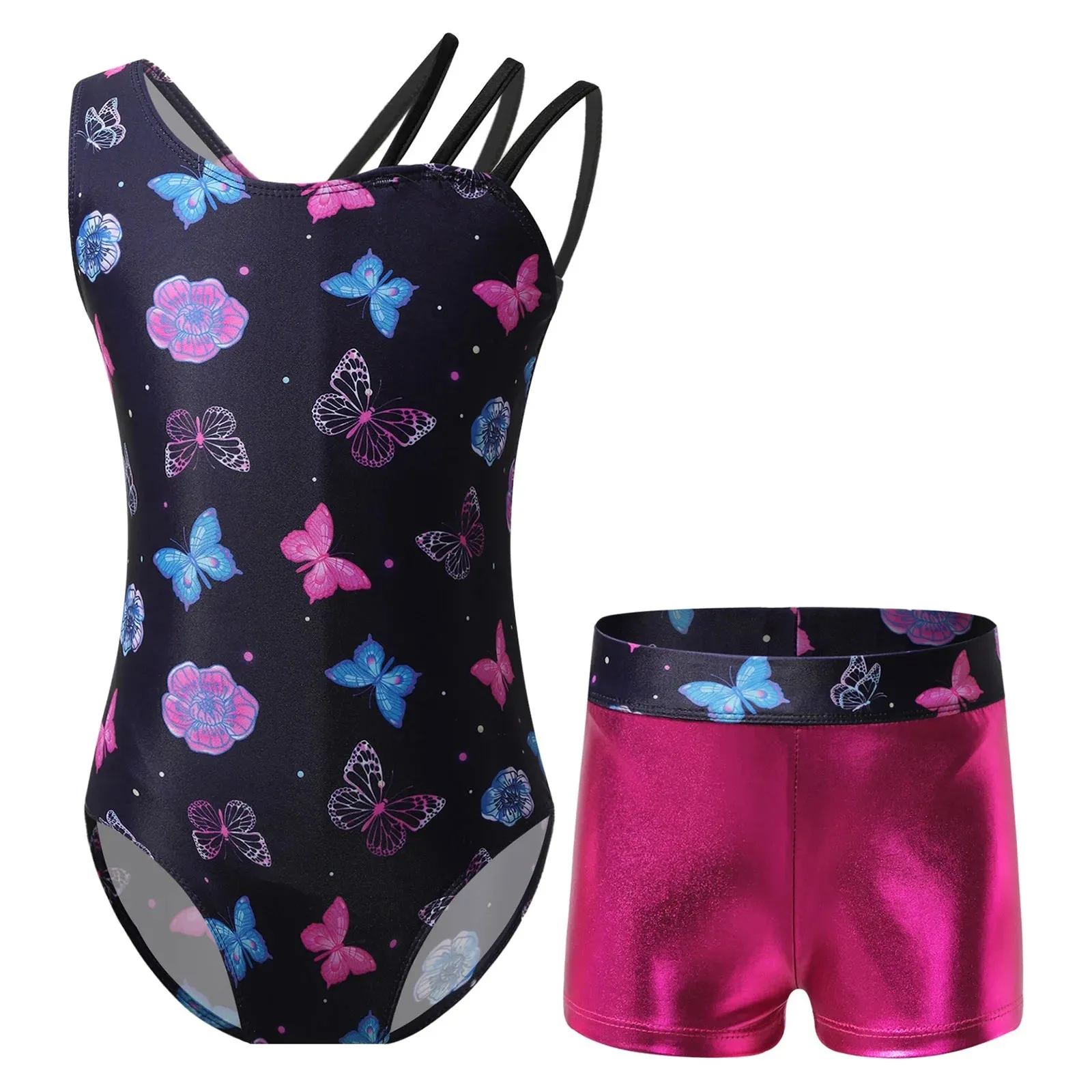 Kids Girl Ballet Dance Gymnastic Leotard with Shorts: Versatile Performance Wear