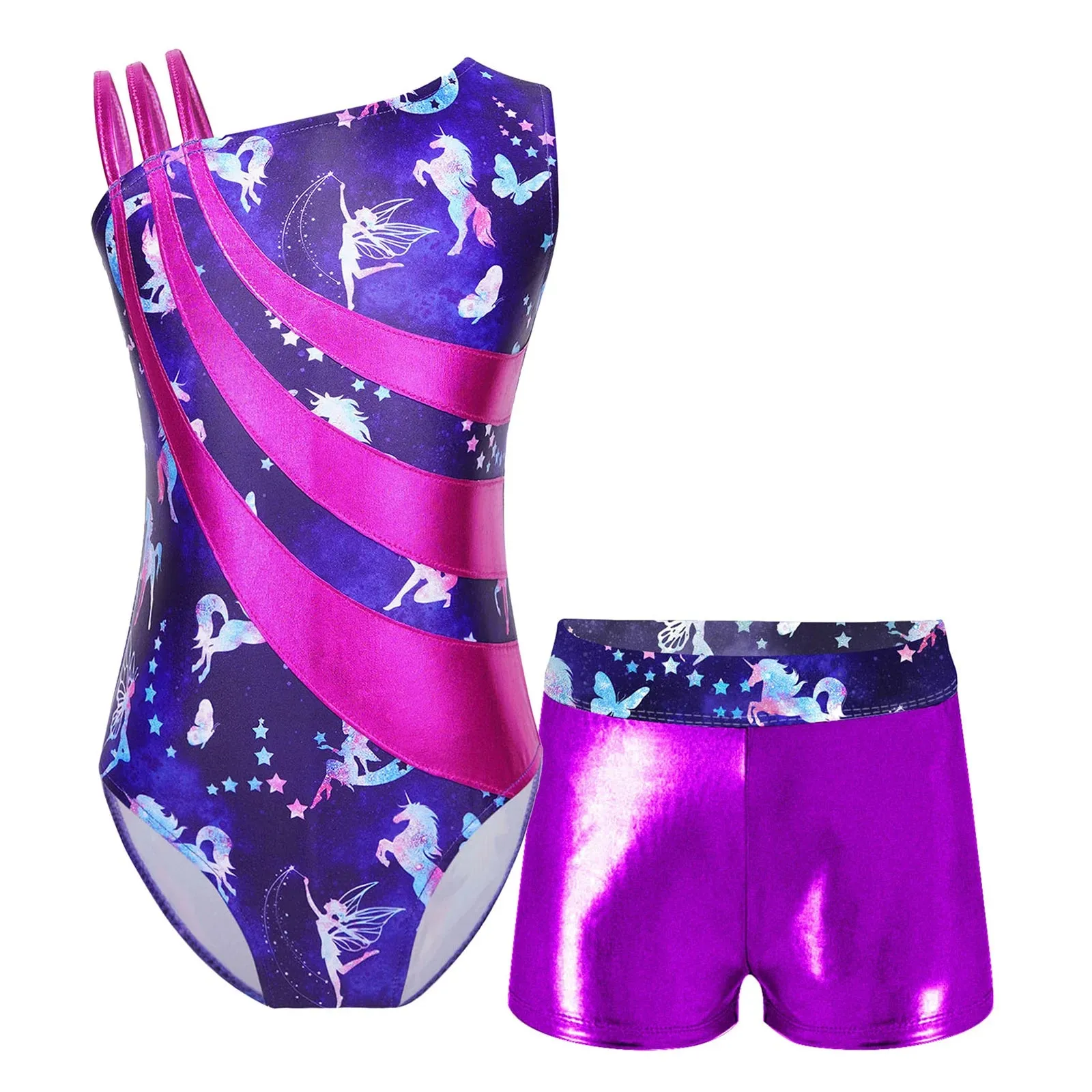 Kids Girl Ballet Dance Gymnastic Leotard with Shorts: Versatile Performance Wear