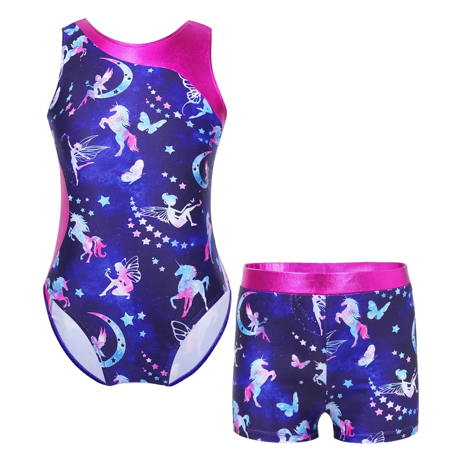 Kids Girl Ballet Dance Gymnastic Leotard with Shorts: Versatile Performance Wear
