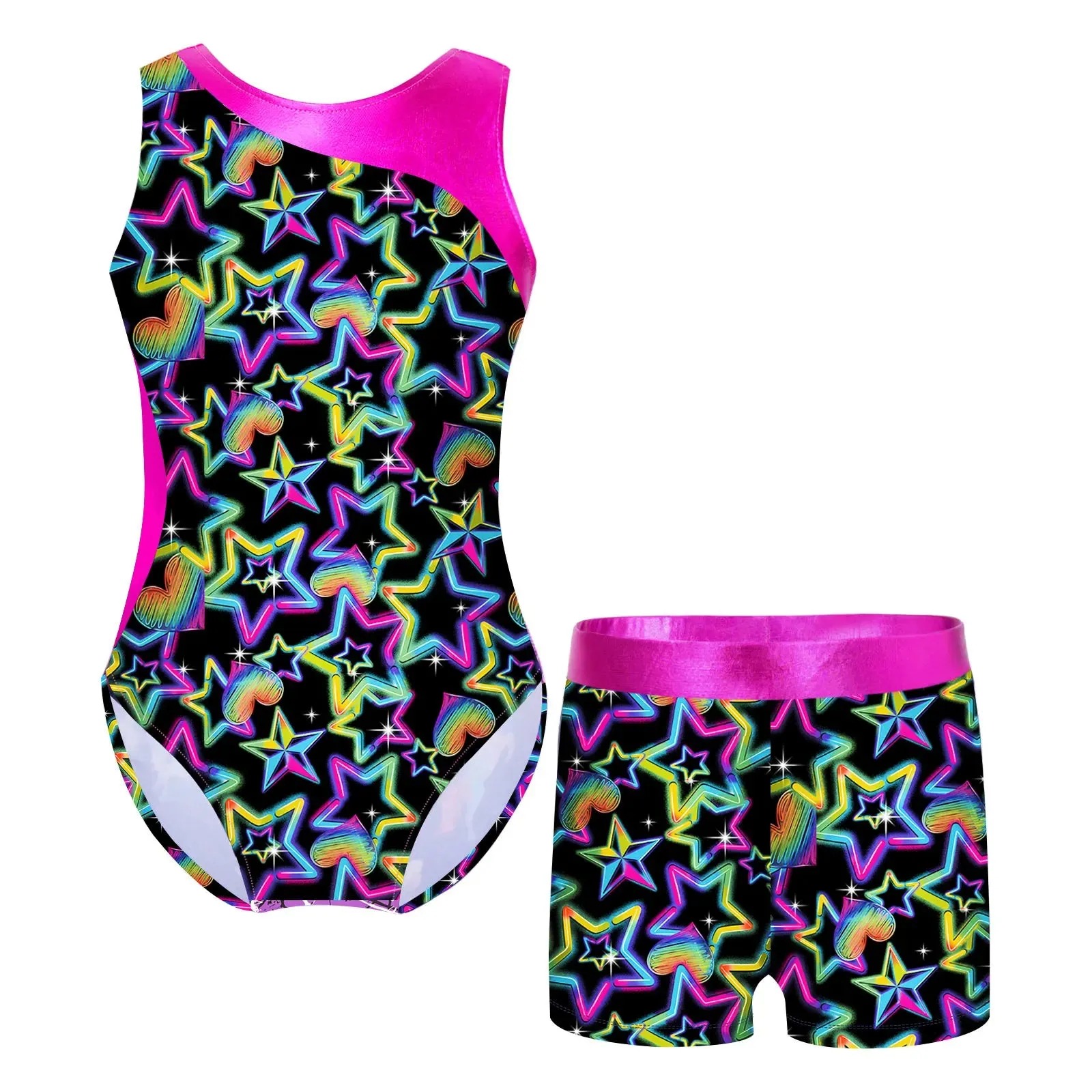 Kids Girl Ballet Dance Gymnastic Leotard with Shorts: Versatile Performance Wear
