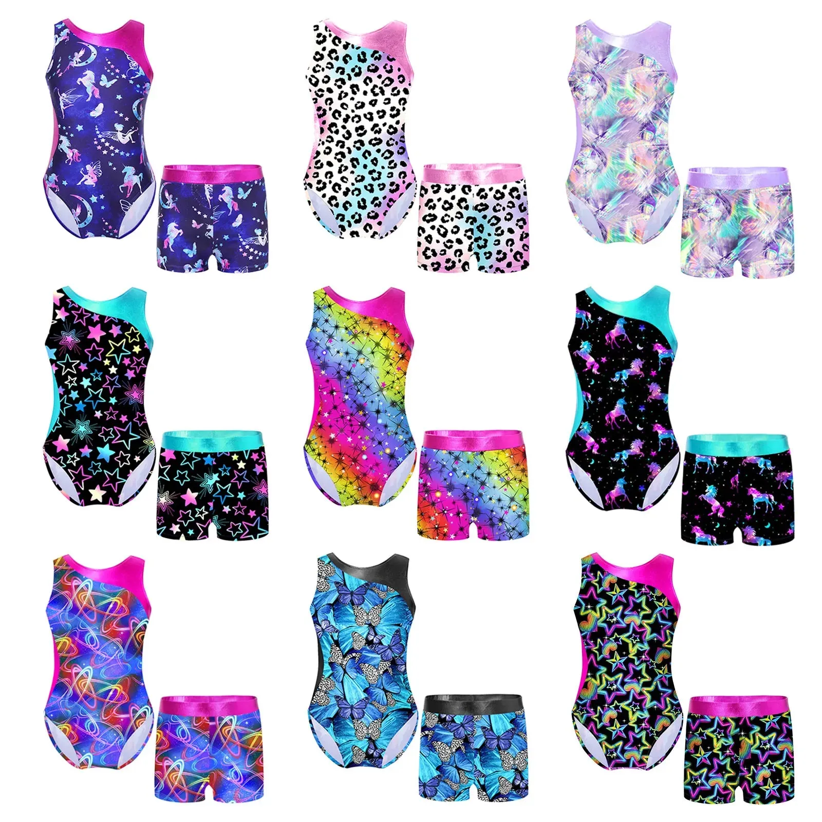Kids Girl Ballet Dance Gymnastic Leotard with Shorts: Versatile Performance Wear