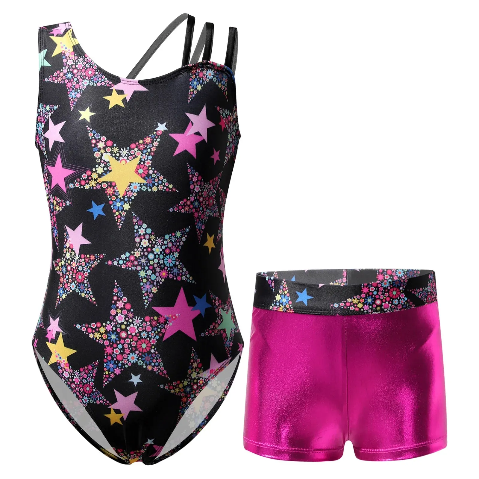 Kids Girl Ballet Dance Gymnastic Leotard with Shorts: Versatile Performance Wear