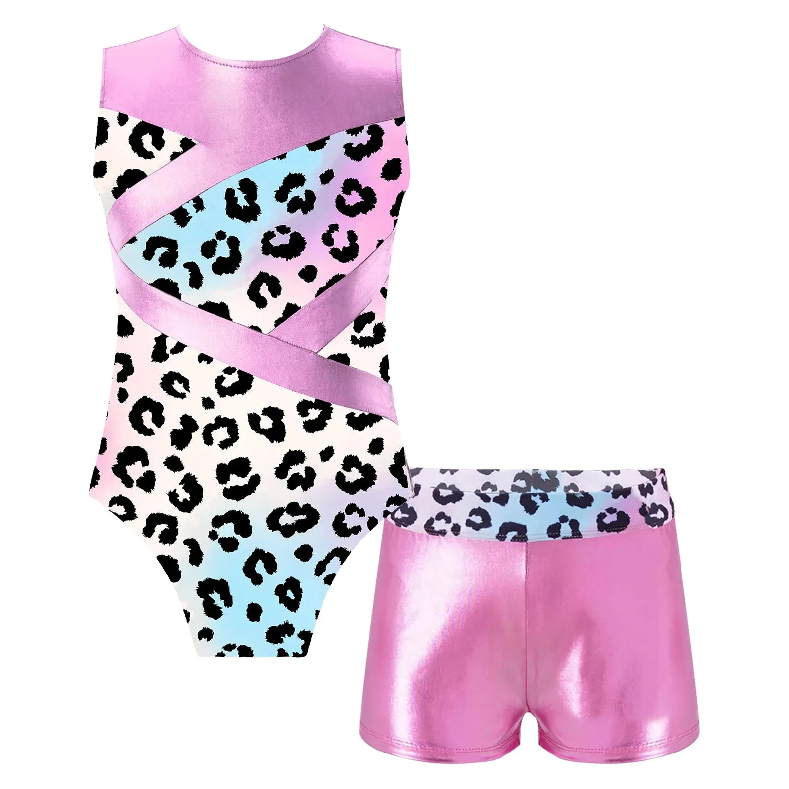 Kids Girl Ballet Dance Gymnastic Leotard with Shorts: Versatile Performance Wear