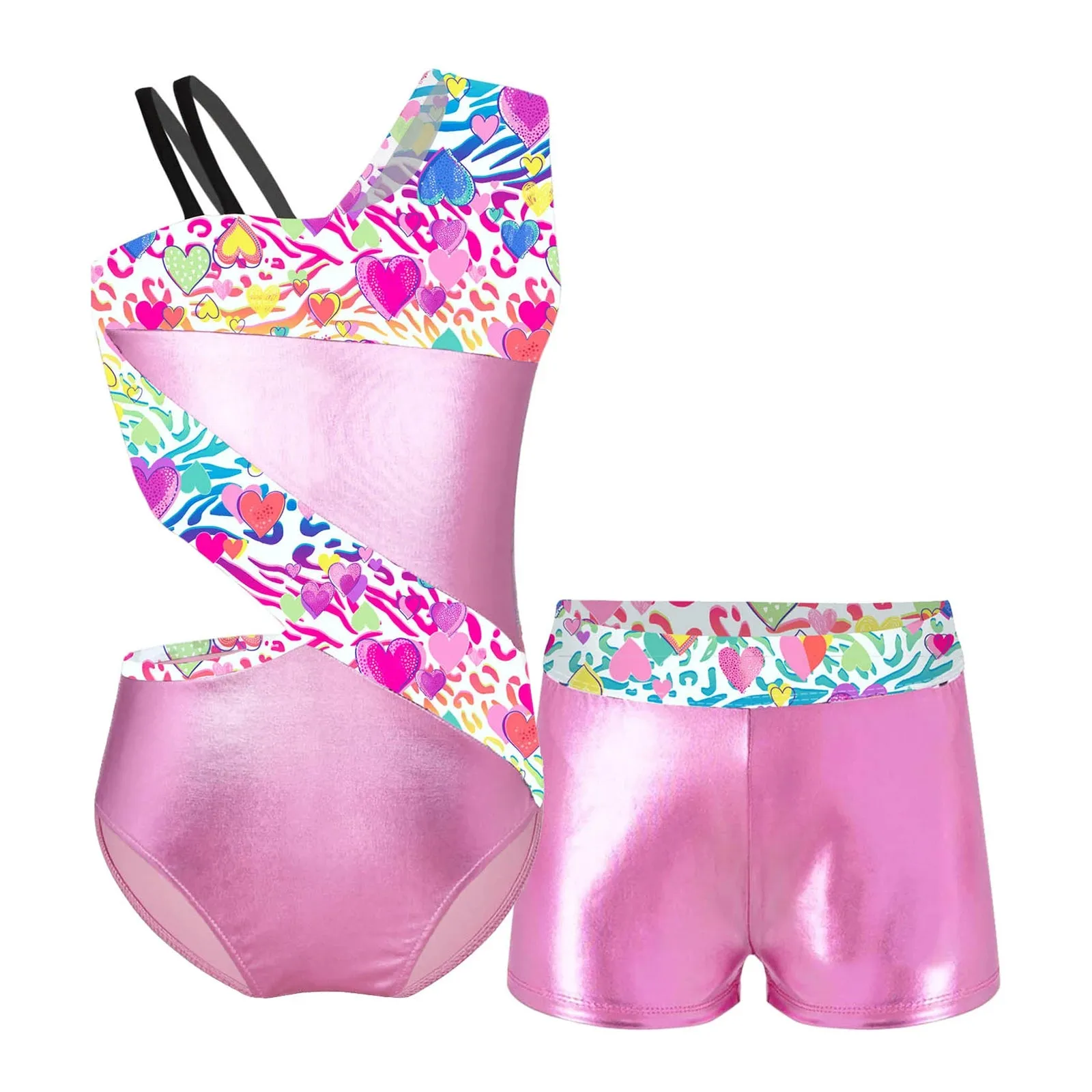 Kids Girl Ballet Dance Gymnastic Leotard with Shorts: Versatile Performance Wear