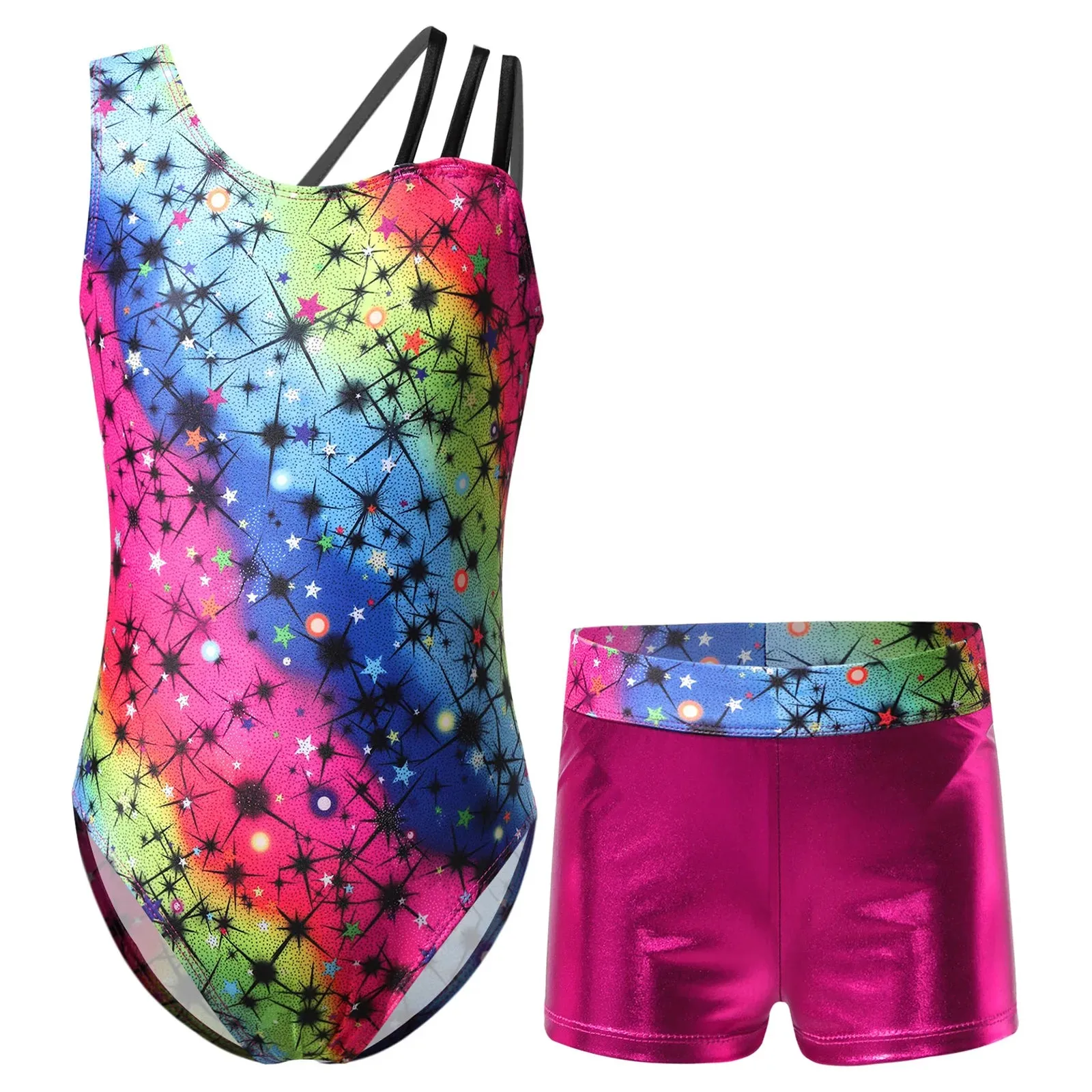 Kids Girl Ballet Dance Gymnastic Leotard with Shorts: Versatile Performance Wear